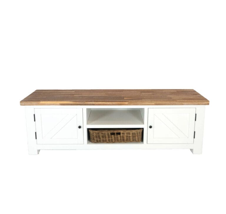 Landelijk TV-meubel wit