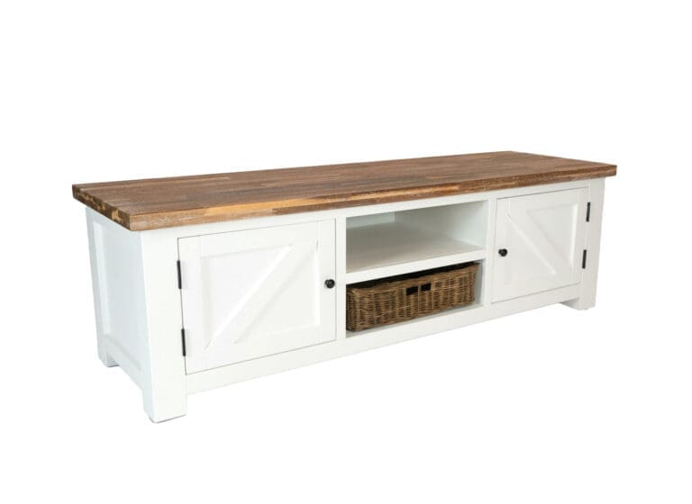 Landelijk TV-meubel wit