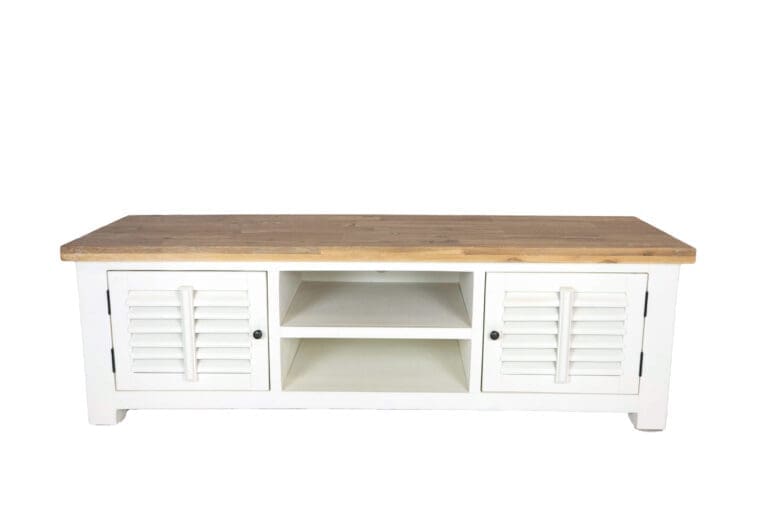 Landelijk TV-meubel met shutters 160 cm