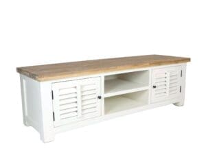 Landelijk TV-meubel met shutters 160 cm