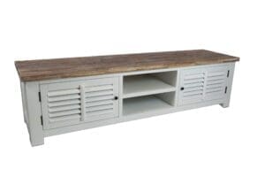 Landelijk TV-meubel met shutters 190 cm