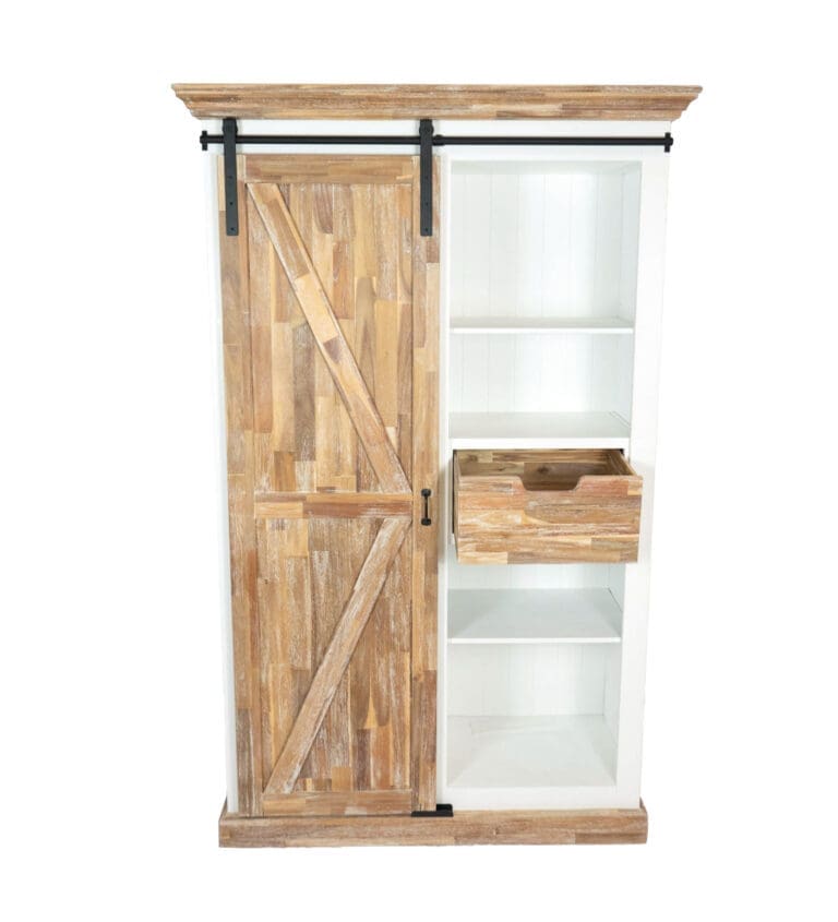 Landelijke Barndoor kast met schuifdeur