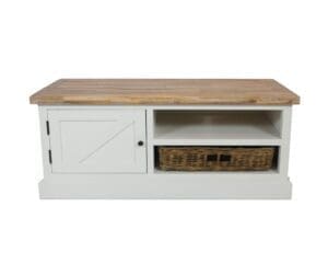 Landelijk TV-meubel met ‘barndoor’deurtje