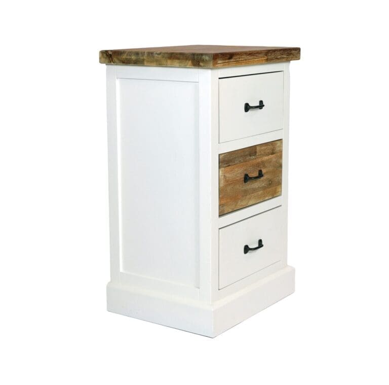 Landelijk ladekastje, wit.