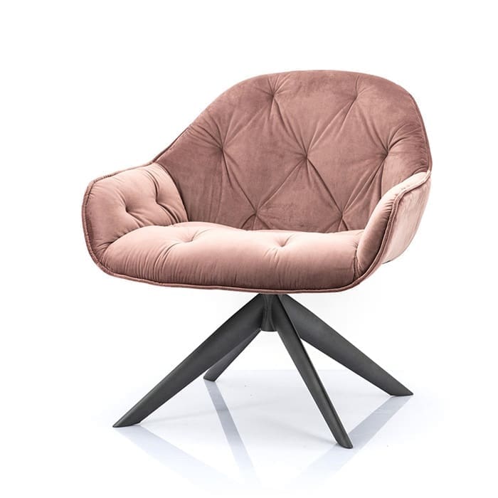 Landelijke sjieke gecapitonneerde fauteuil met kruispoot