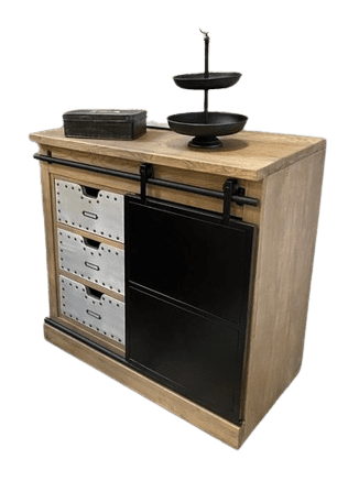 Industrieel ladenkastje barndoor