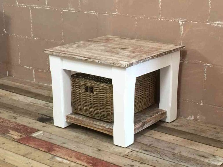 Landelijke salontafel rechte poot