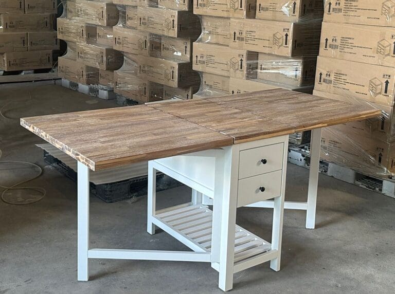 Landelijke eettafel uitklapbaar, 40×80-110×80-180×80 cm